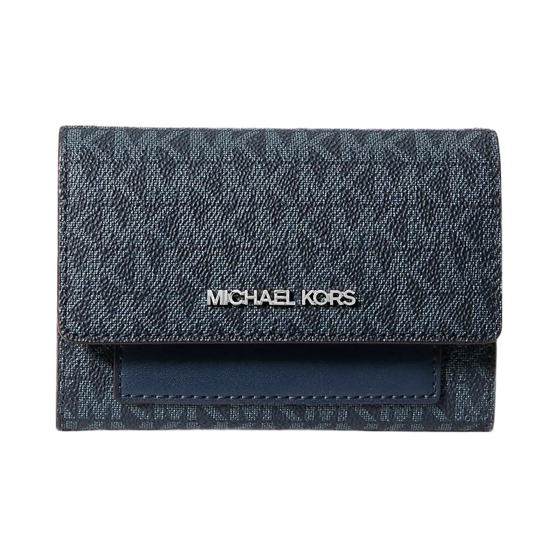 Michael Kors Jet Set Medium Signature Logo 2-in-1 Wallet Admiral