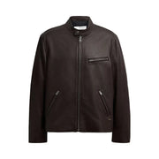 Coach Leather Racer Jacket Burnt Espresso