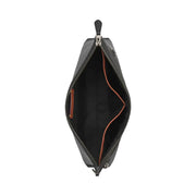 Coach Carry All Pouch In Signature Canvas Signature Canvas-Gunmetal-Charcoal-Black