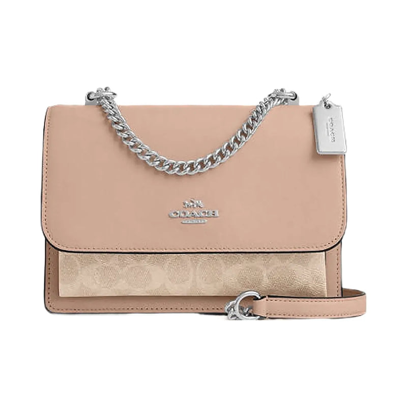 Coach Klare Crossbody Bag In Signature Canvas Signature Canvas-Silver-Sand-Taupe