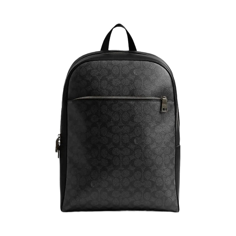 Coach Owen Backpack In Signature Canvas Signature Canvas-Gunmetal-Charcoal-Black