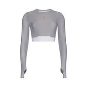 On Train Long Sleeve Crop Lilac
