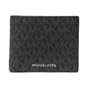 Michael Kors Cooper Logo Billfold Wallet With Passcase Black