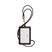 Coach Id Lanyard In Signaure Canvas Signature Canvas-Gold-Walnut-Black
