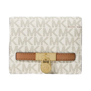 Michael Kors Hamilton Moderne Small Signature Logo Wallet Vanilla-Acorn