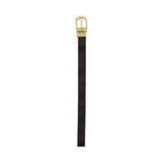 Coach Classic Buckle Cut To Size Reversible Belt, 18 Mm Signature Canvas-Gold-Walnut-Black