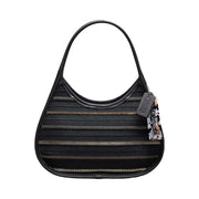 Coach Mini Warner Tote Bag Charm In Signature Canvas Signature Canvas-Qb-Tan-Black
