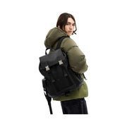 Coach Clark Backpack Pebbled Leather-Gunmetal-Black
