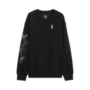 On Club Crew Graphic Black Olive