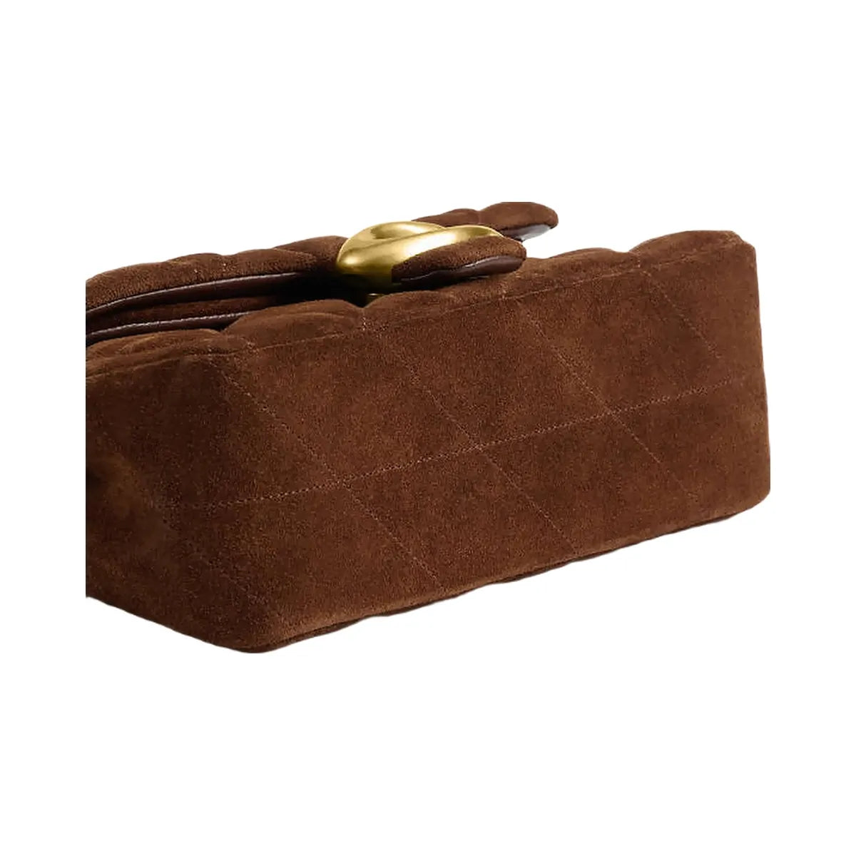 Coach Tabby Shoulder Bag 20 With Quilting Suede-Brass-Warm Brown