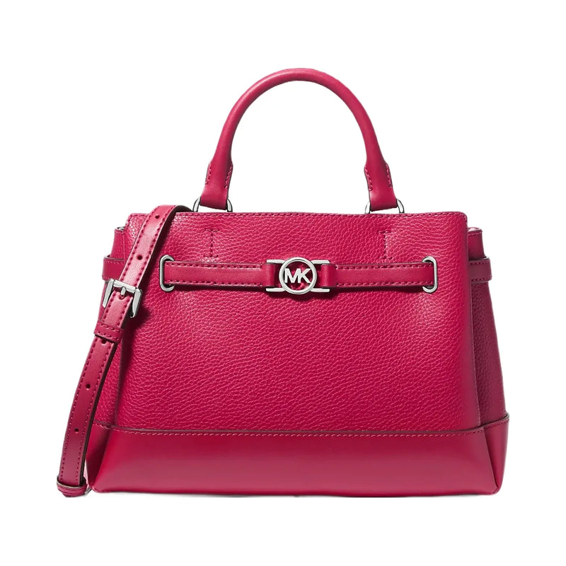 Michael Kors Reed Small Pebbled Leather Satchel Dk Raspberry