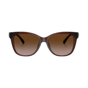 Coach Signature Heart Oversized Square Sunglasses Milky Brown