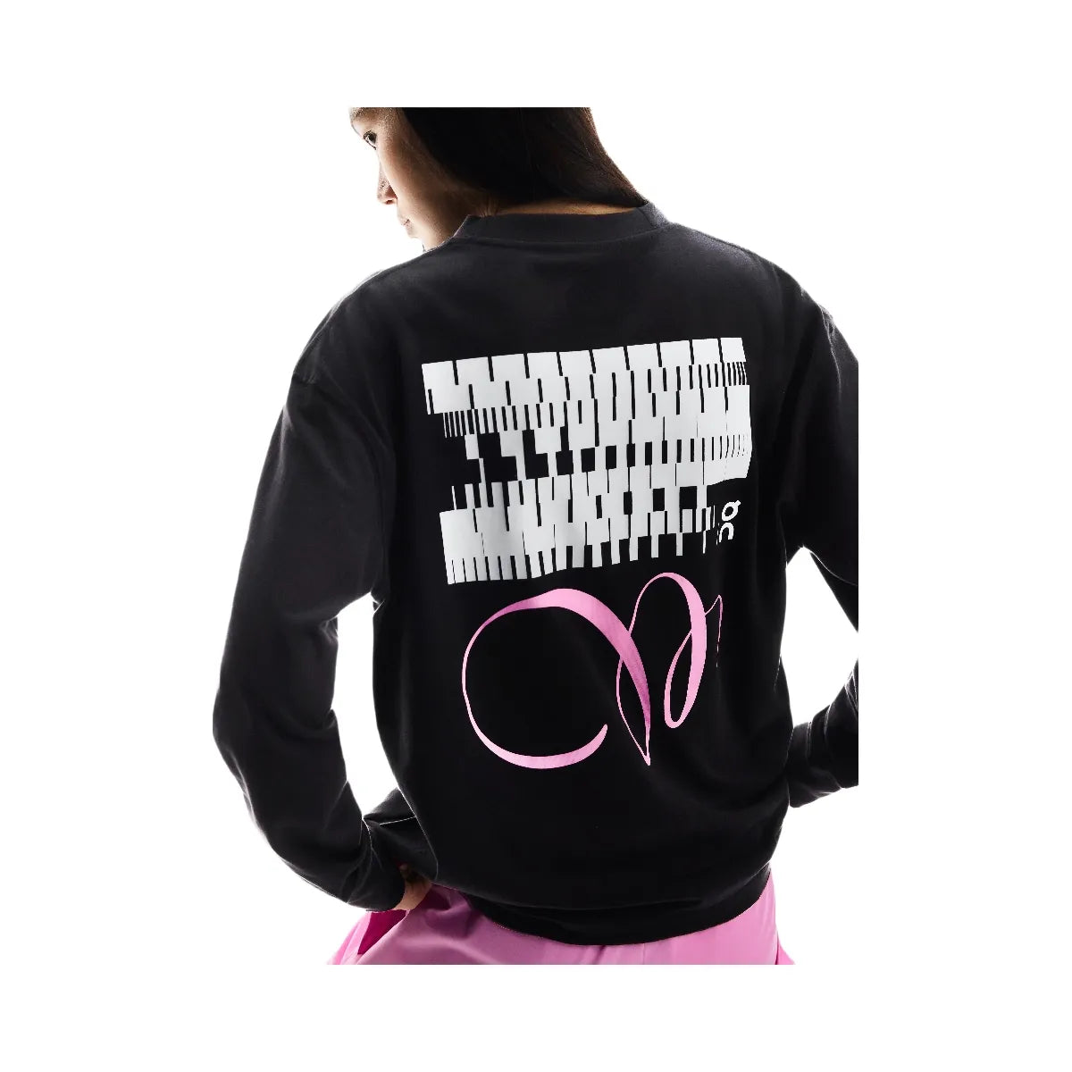 On Club Long-T Graphic Black