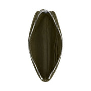 Coach Corner Zip Wristlet In Signature Jacquard Non Leather-Silver-Olive Drab-Olive Drab