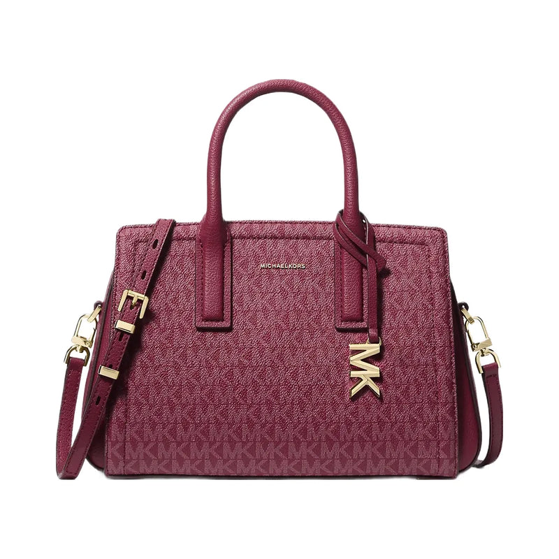 Michael Kors Laila Small Signature Logo Satchel Mulberry