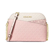 Michael Kors Jet Set Travel Medium Color-Block Signature Logo Crossbody Bag Pwd Blsh Mlt