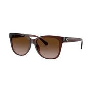 Coach Signature Heart Oversized Square Sunglasses Milky Brown