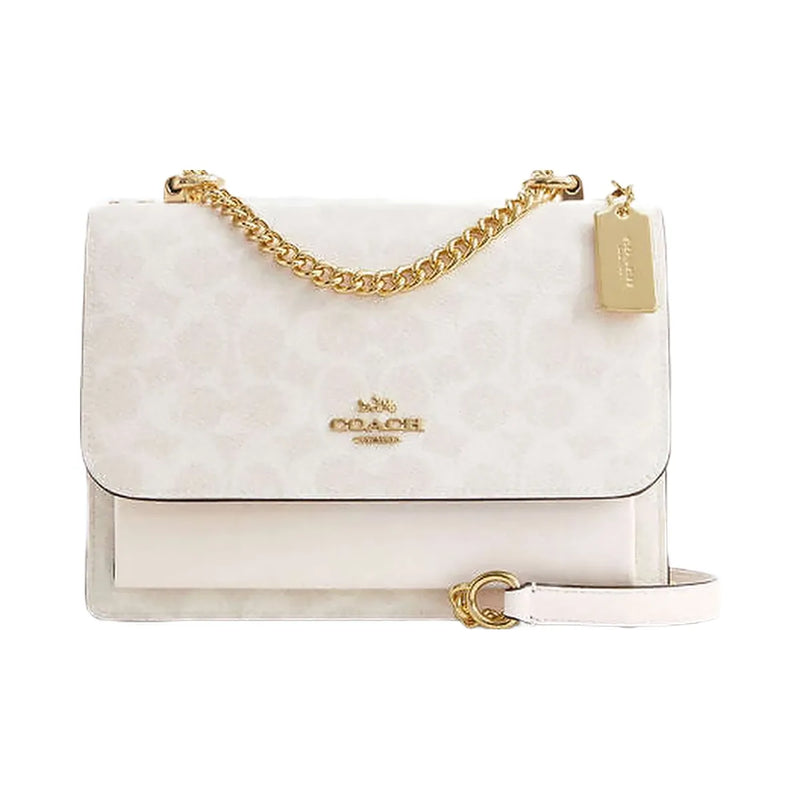 Coach Klare Crossbody Bag In Signature Canvas Signature Canvas-Gold-White-Chalk