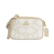Coach Mini Jamie Camera Bag In Sketch Signature Canvas Signature Canvas-Gold-Ivory
