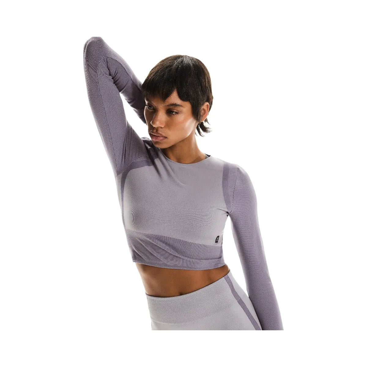 On Studio Knit Long-T Crop Lilac Cosmos