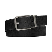 Coach Harness Buckle Cut To Size Reversible Belt, 38 Mm Pebbled Leather-Black Dark Brown