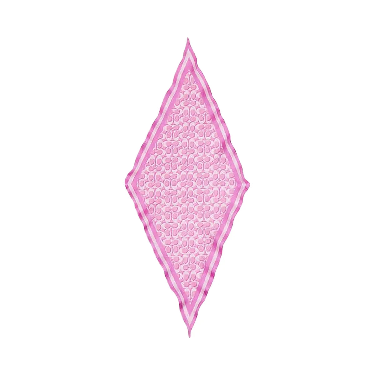 Coach Signature Silk Diamond Scarf Fuschia
