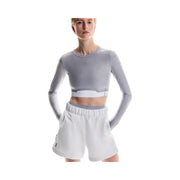 On Train Long Sleeve Crop Lilac