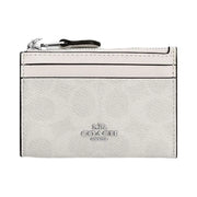Coach Mini Skinny Id Case In Signature Canvas Signature Canvas-Sv-White-Chalk