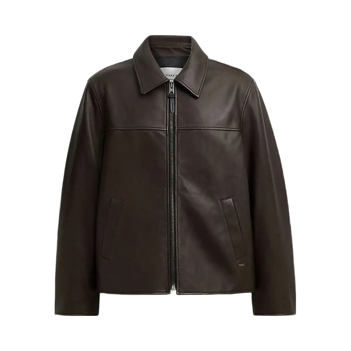 Coach Leather Jacket Burnt Espresso