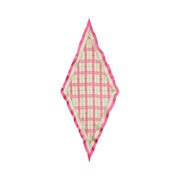 Coach Maude Plaid Print Silk Diamond Scarf Pink