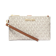 Michael Kors Jet Set Travel Signature Logo Smartphone Wallet Vanilla
