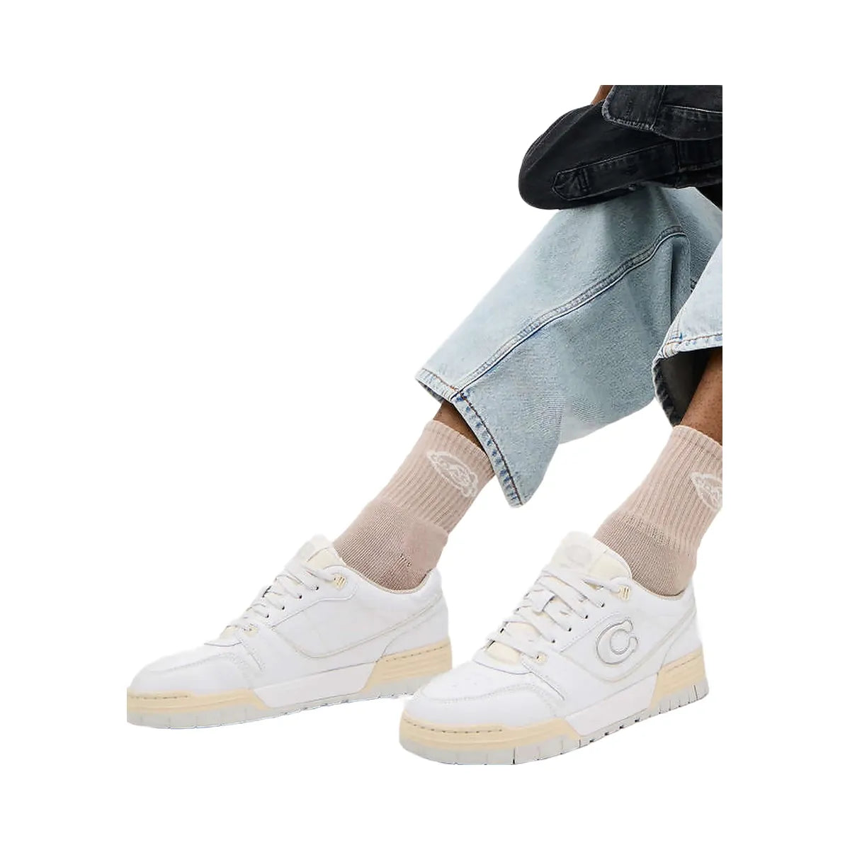 Coach Soho Quarter Crew Socks Grey Birch