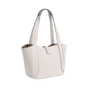 Coach Hadley Turnlock Tote Bag Pebbled Leather-Gold-Chalk