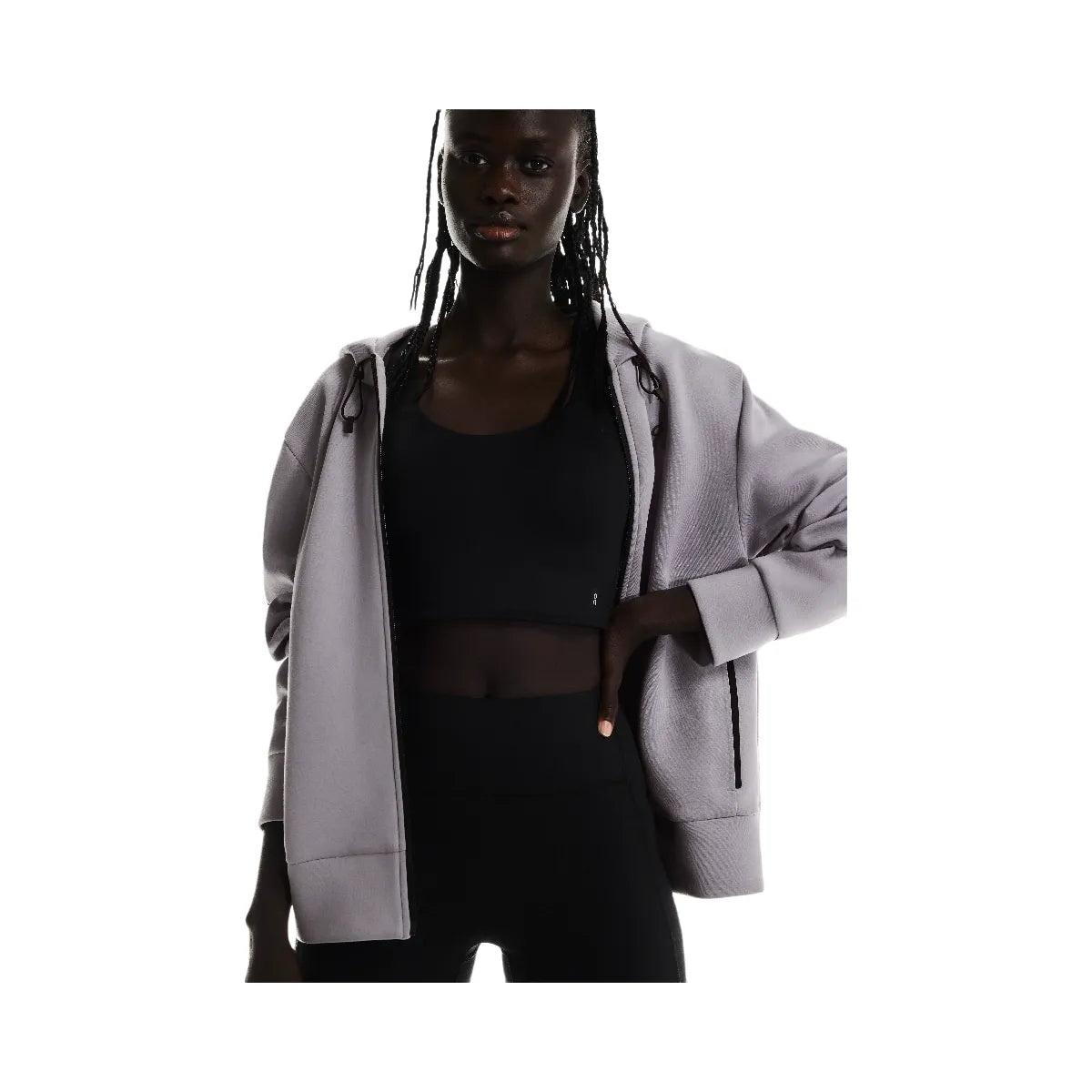 On Focus Tech Zip Hoodie Lilac
