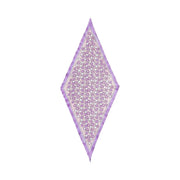 Coach Floral Print Silk Diamond Scarf Purple