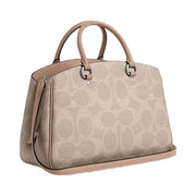 Coach Savannah Carryall Bag In Signature Canvas Signature Canvas-Silver-Sand-Taupe