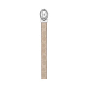 Coach Signature Buckle Cut To Size Belt, 25 Mm Signature Canvas-Silver-Sand-Taupe