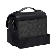 Coach Racer Crossbody Bag In Signature Canvas Signature Canvas-Gunmetal-Charcoal-Black