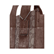 Coach Smith Mini Tote Bag In Signature Jacquard Signature Jacquard-Silver-Oak-Maple