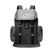 Michael Kors Cooper Signature Logo and Nylon Backpack Gunmetal