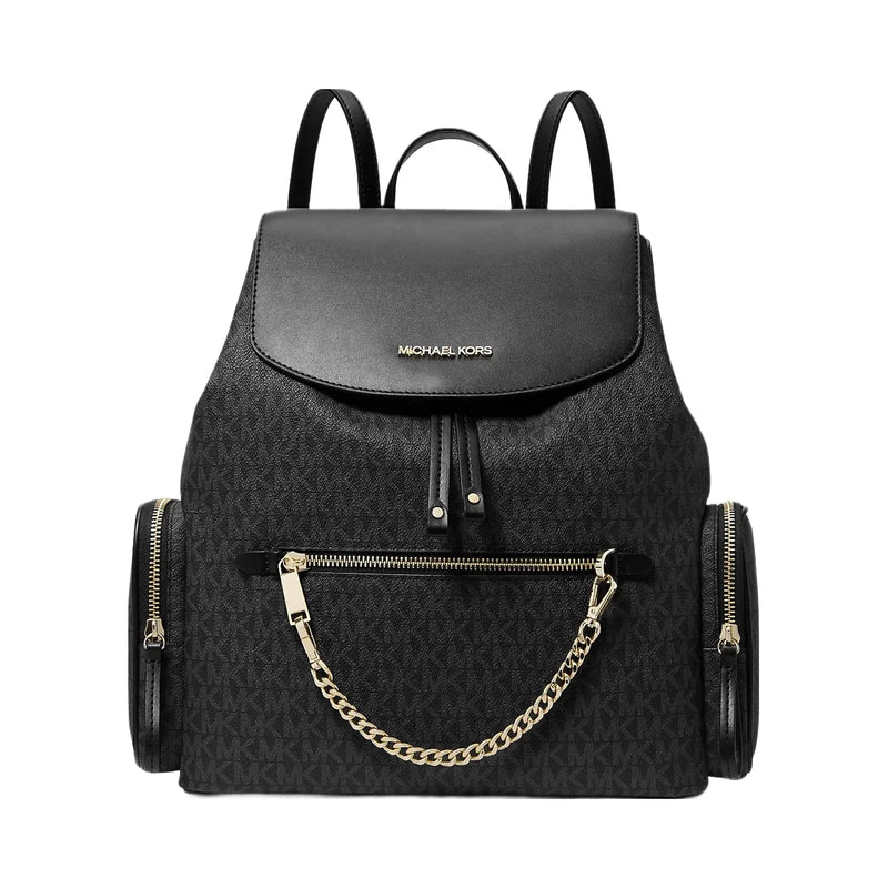 Michael Kors Jet Set Large Logo Backpack Black