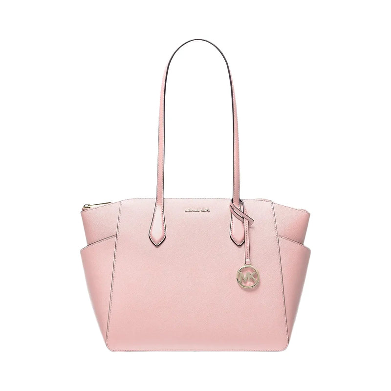 Michael Kors Marilyn Medium Saffiano Leather Tote Bag Powder Blush