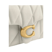 Coach Tabby Shoulder Bag 20 With Pillow Quilting Nappa Leather-Brass-Chalk