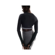 On Train Long Sleeve Crop Black
