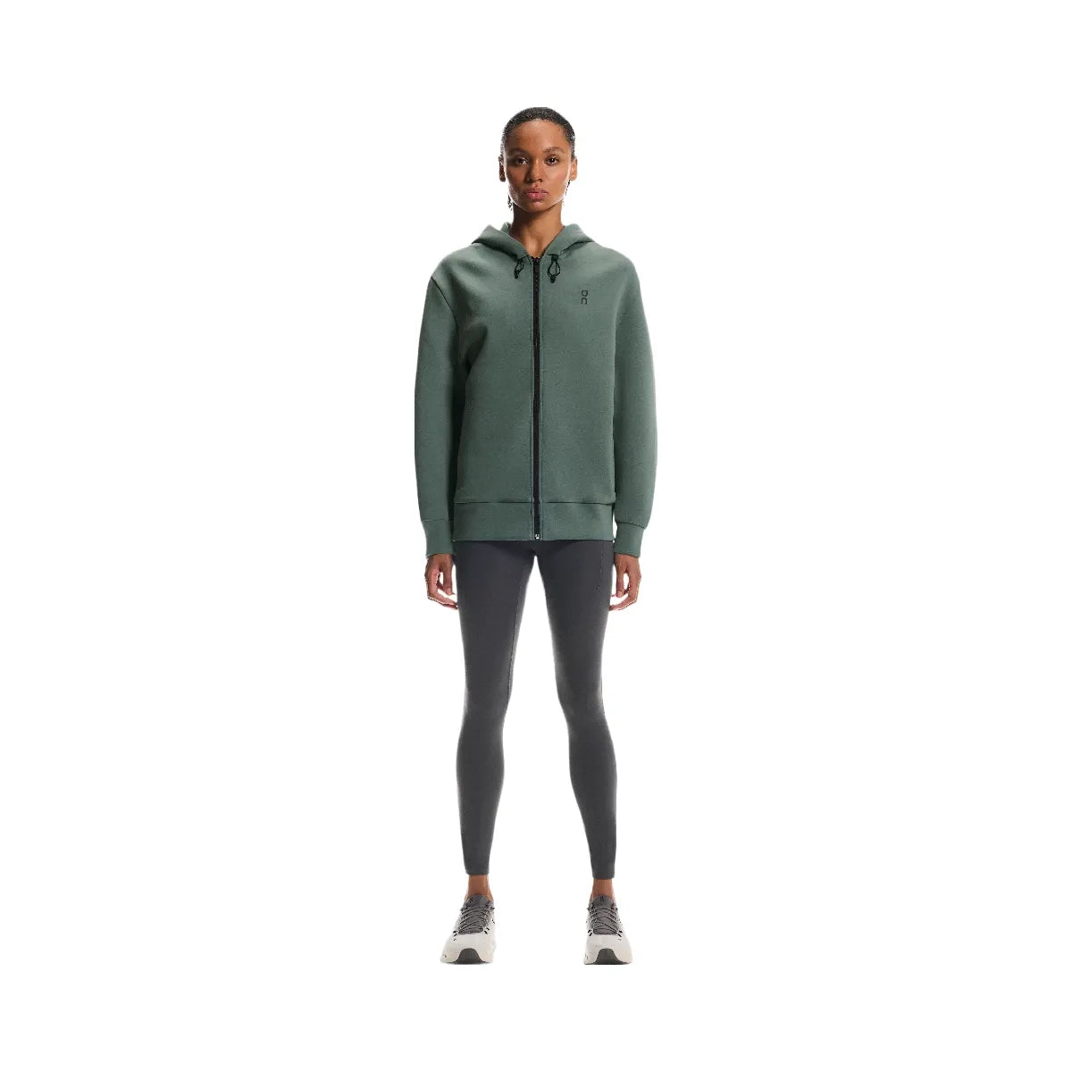 On Focus Tech Zip Hoodie Olive