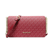 Michael Kors Jet Set Medium Signature Logo Crossbody Bag Cherry