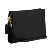 Coach Slim Crossbody Bag Pebbled Leather-Gold-Black