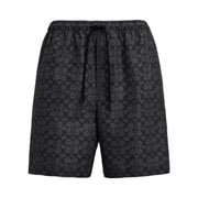Coach Signature Swim Trunks In Recycled Polyester Charcoal Signature