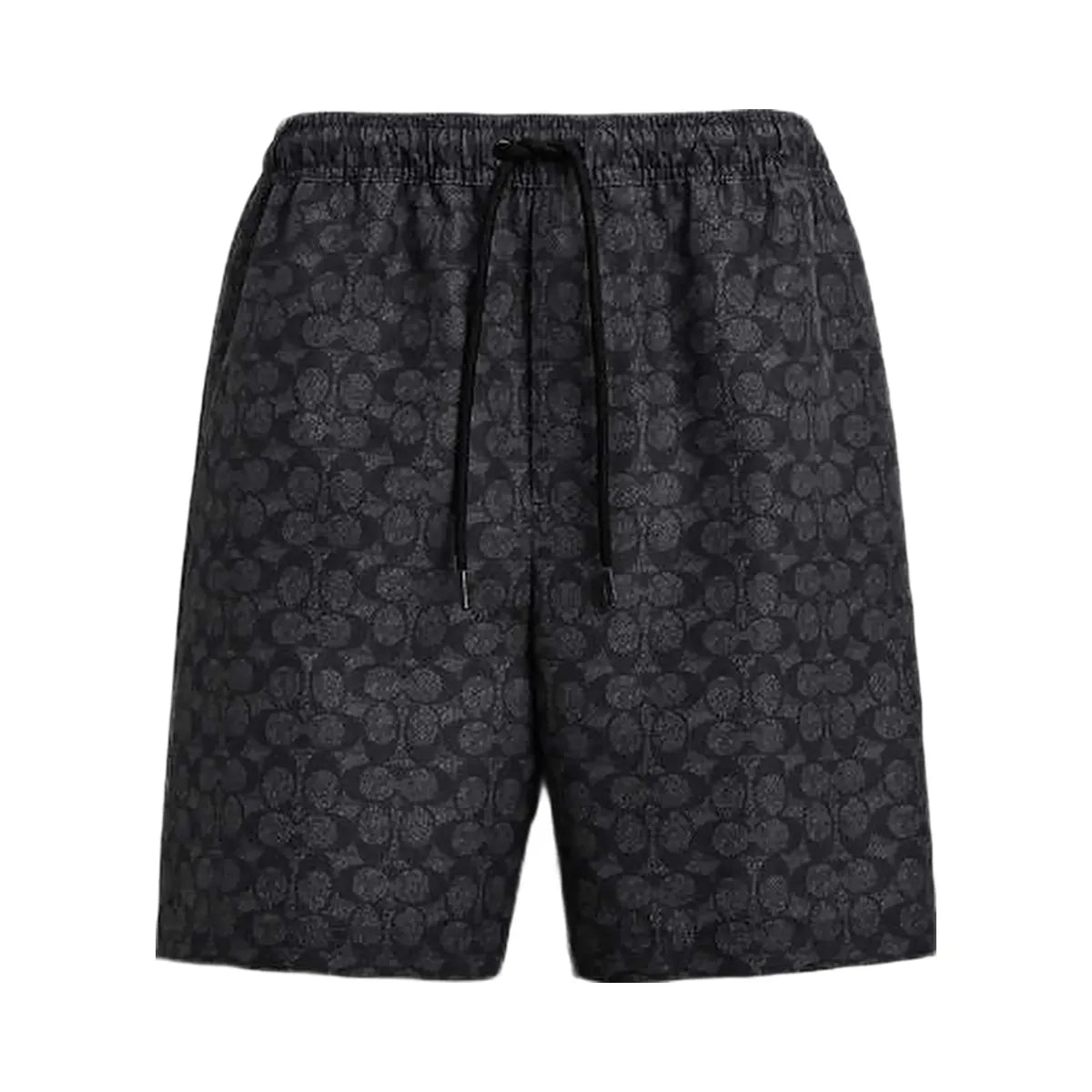 Coach Signature Swim Trunks In Recycled Polyester Charcoal Signature
