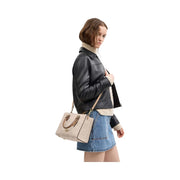 Coach Maggie Small Tote Bag In Blocked Signature Canvas Signature Canvas-Gold-Sand-Tan